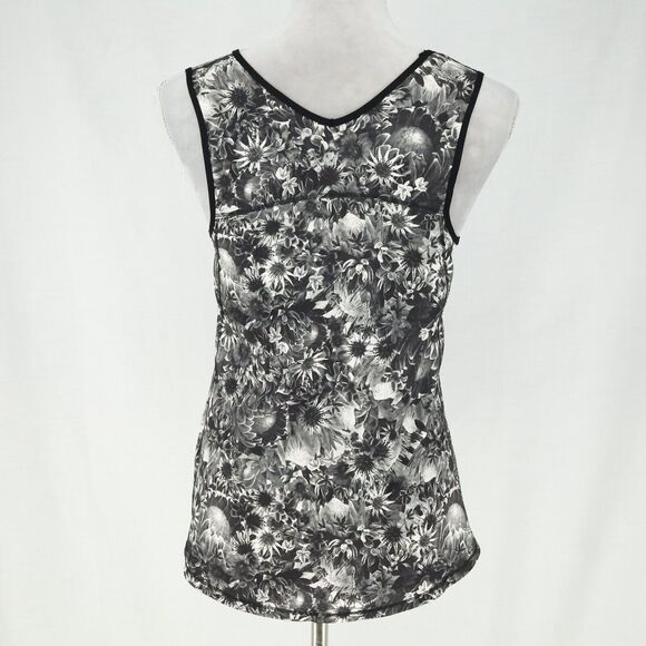 Lululemon Tank Top Womens XS Gray Black Print Sculpt II Mesh Exercise Yoga - Picture 8 of 12